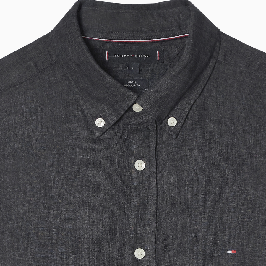 TOMMY HILFIGER [Official Headquarters] [Regular fit] Pigment Dyed Linen Shirt (T12F1WSH160MT1BDS)
