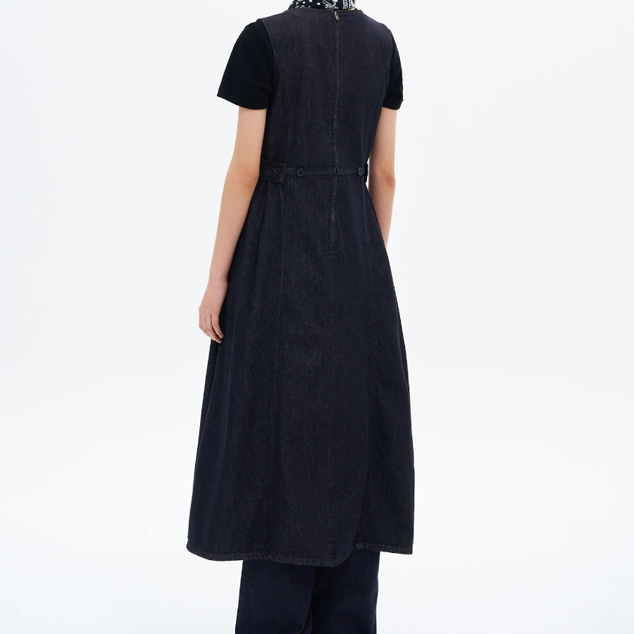 8 seconds Sleeveless Denim Dress — Navy