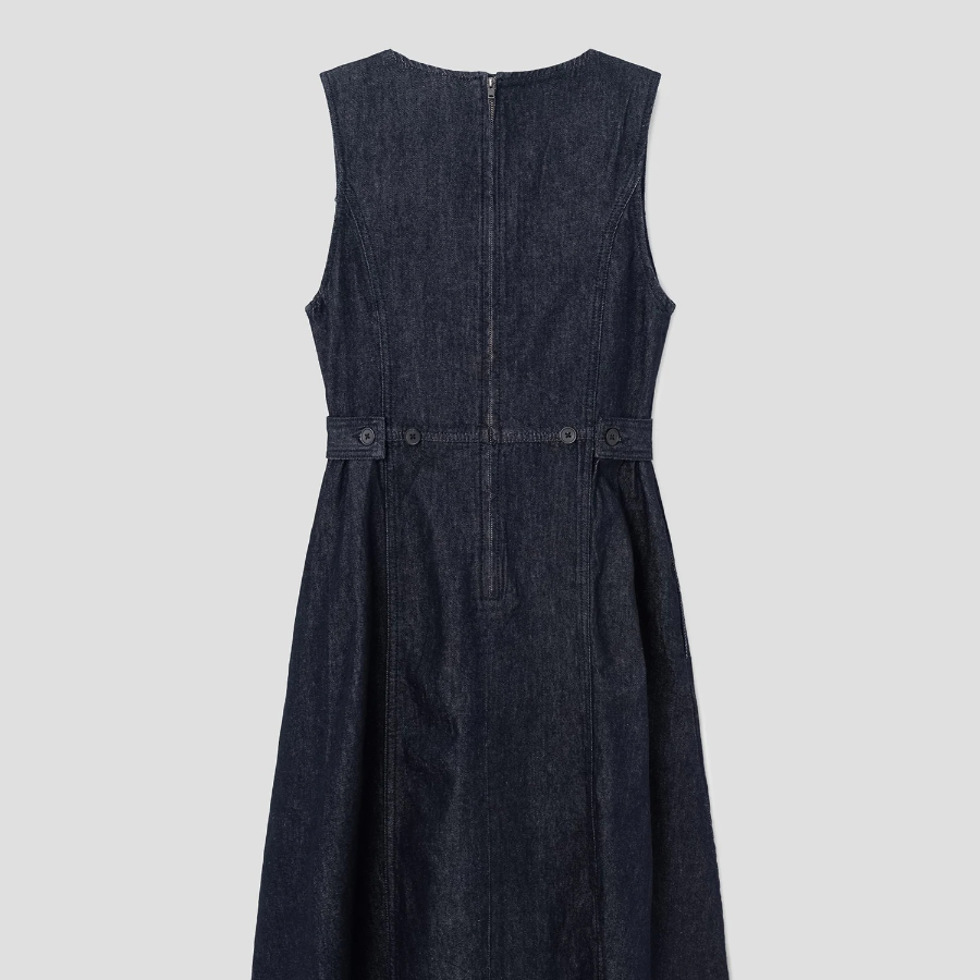 8 seconds Sleeveless Denim Dress — Navy