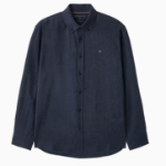 TOMMY HILFIGER [Official Headquarters] Linen Blend Button-Down Shirt