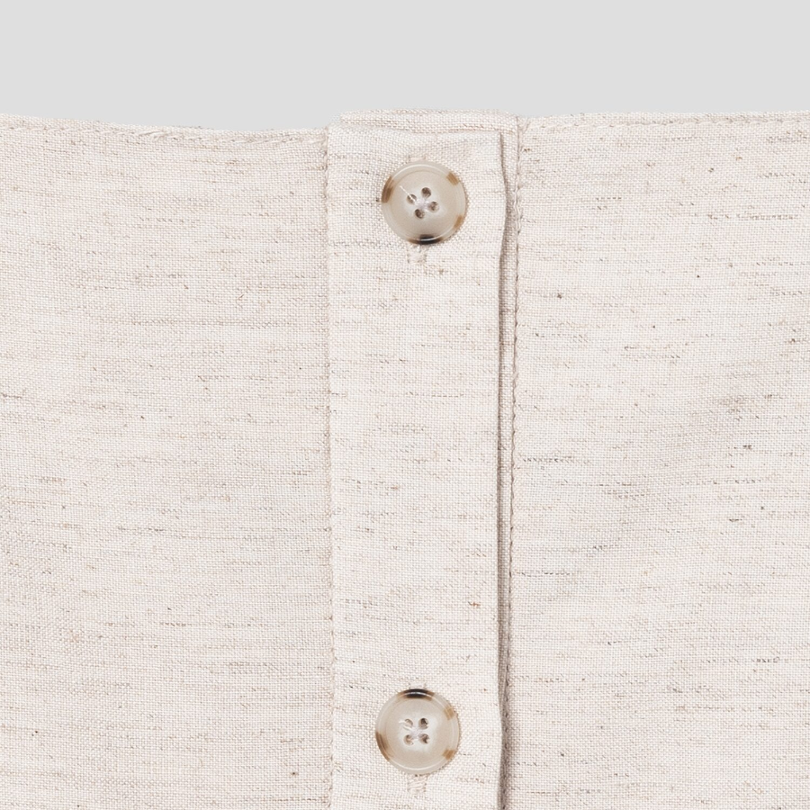 8 seconds Linen Sleeveless Dress — Beige