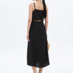 8 seconds Tie Strap Sleeveless Dress — Black
