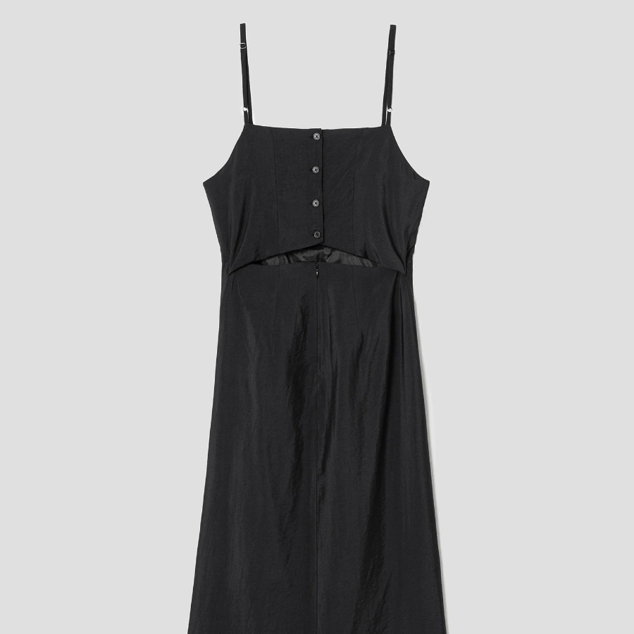 8 seconds Tie Strap Sleeveless Dress — Black