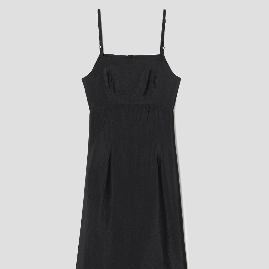 8 seconds Tie Strap Sleeveless Dress — Black