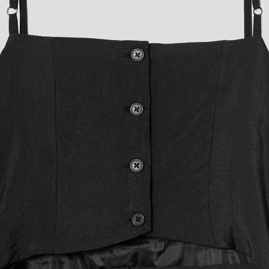 8 seconds Tie Strap Sleeveless Dress — Black