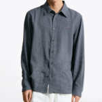 TOMMY HILFIGER [Official Headquarters] Linen Blend Button-Down Shirt (T12F1WSH713MLMPA7)