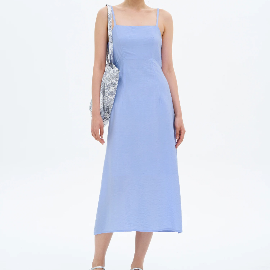 8 seconds Tie Strap Sleeveless Dress — Sky Blue