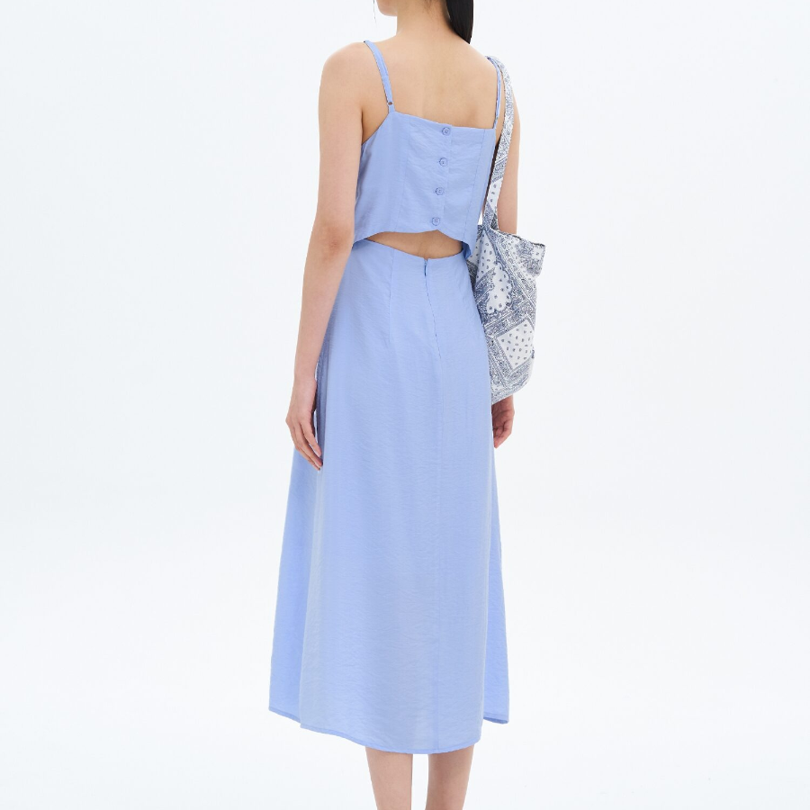 8 seconds Tie Strap Sleeveless Dress — Sky Blue