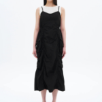 8 seconds Puckering Long Dress — Black