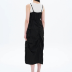 8 seconds Puckering Long Dress — Black