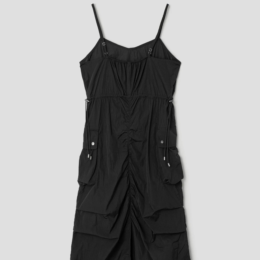 8 seconds Puckering Long Dress — Black