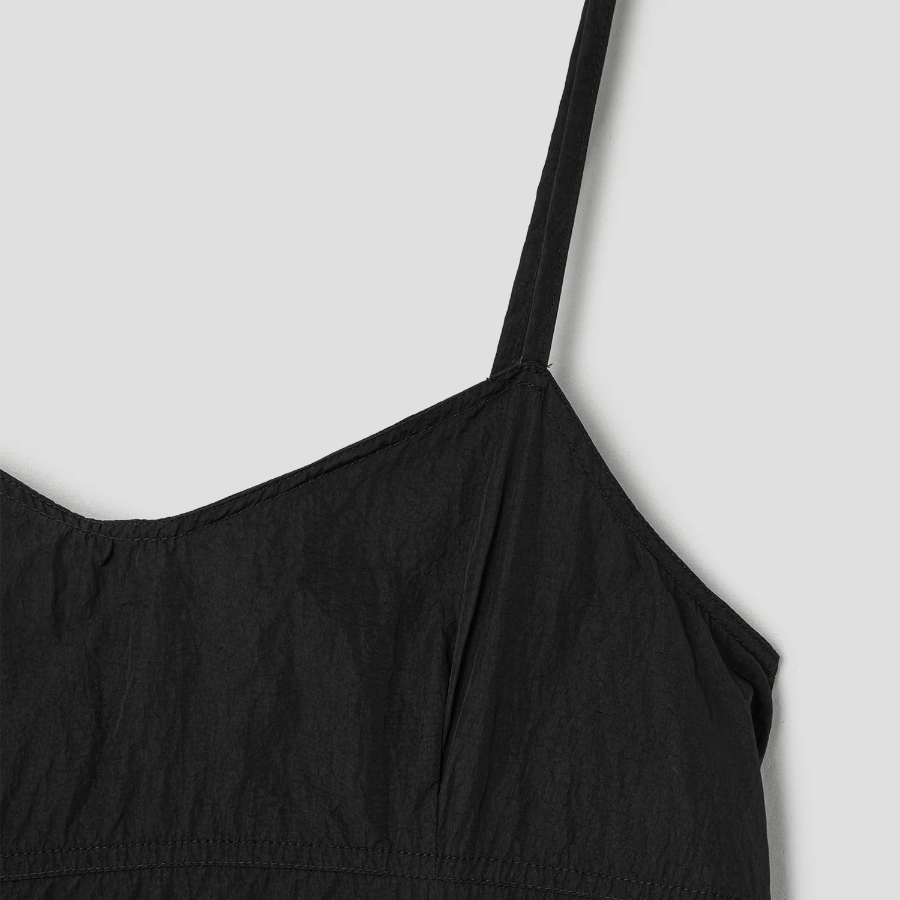 8 seconds Puckering Long Dress — Black