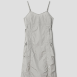 8 seconds Puckering Long Dress — Light Gray