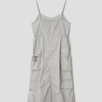 8 seconds Puckering Long Dress — Light Gray