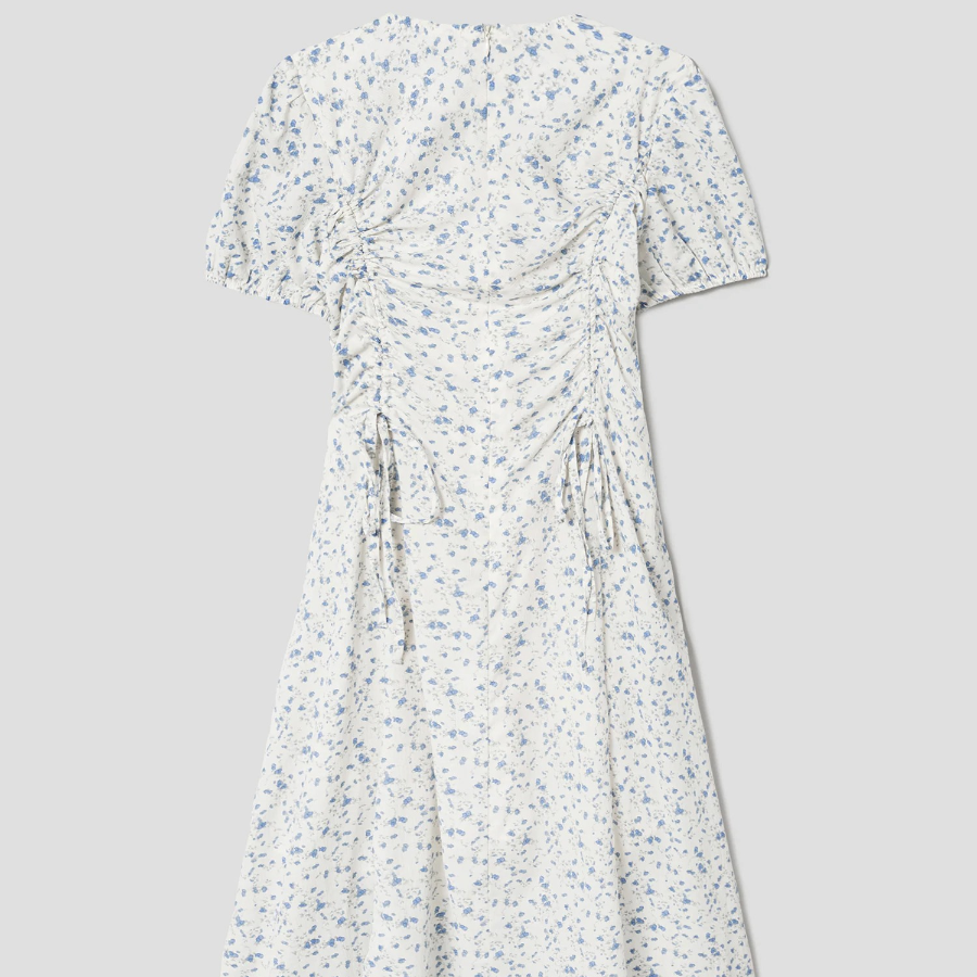 8 seconds Printed Short Sleeve Dress — Ivory