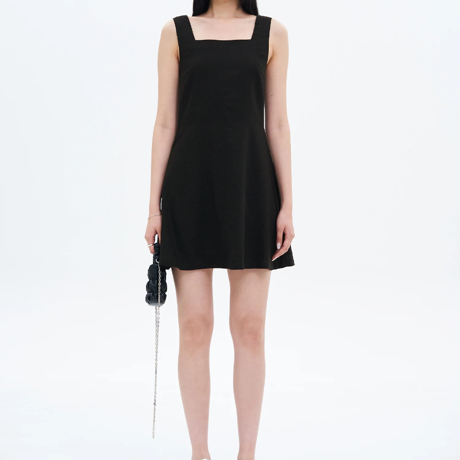 8 seconds Sleeveless Mini Dress — Black