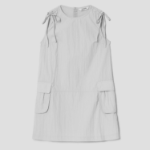 8 seconds Ribbon Mini Dress — Light Gray