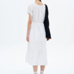 8 seconds Cotton Short Sleeve Long Dress — White