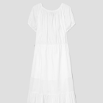 8 seconds Cotton Short Sleeve Long Dress — White