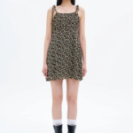 8 seconds Print Sleeveless Mini Dress — Black