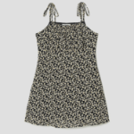 8 seconds Print Sleeveless Mini Dress — Black