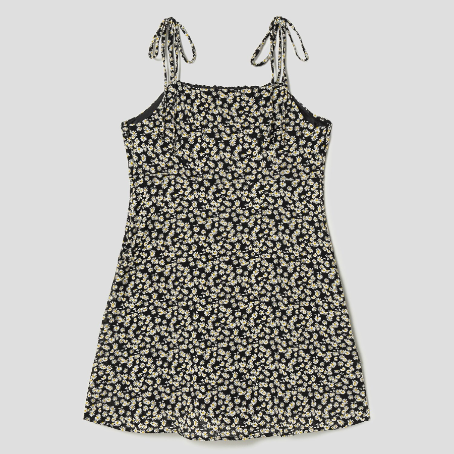 8 seconds Print Sleeveless Mini Dress — Black