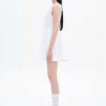 8 seconds Cotton Sleeveless Mini Dress — White