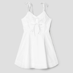 8 seconds Cotton Sleeveless Mini Dress — White