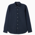 TOMMY HILFIGER [Official Headquarters] [Asian Fit] Seersucker Solid Shirt (T12F1WSH130MT2DW5)