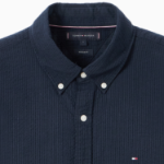 TOMMY HILFIGER [Official Headquarters] [Asian Fit] Seersucker Solid Shirt (T12F1WSH130MT2DW5)