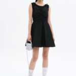 8 seconds Cotton Sleeveless Mini Dress — Black