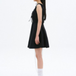 8 seconds Cotton Sleeveless Mini Dress — Black