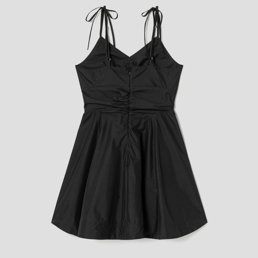 8 seconds Cotton Sleeveless Mini Dress — Black