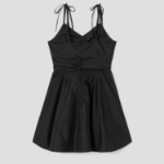 8 seconds Cotton Sleeveless Mini Dress — Black