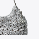 TORY BURCH Fleming Woven Mini Hobo Bag – Silver