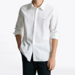 TOMMY HILFIGER [Official Headquarters] [Asian Fit] Seersucker Solid Shirt (T12F1WSH130MT2YCF)