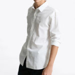 TOMMY HILFIGER [Official Headquarters] [Asian Fit] Seersucker Solid Shirt (T12F1WSH130MT2YCF)