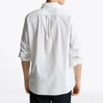 TOMMY HILFIGER [Official Headquarters] [Asian Fit] Seersucker Solid Shirt (T12F1WSH130MT2YCF)