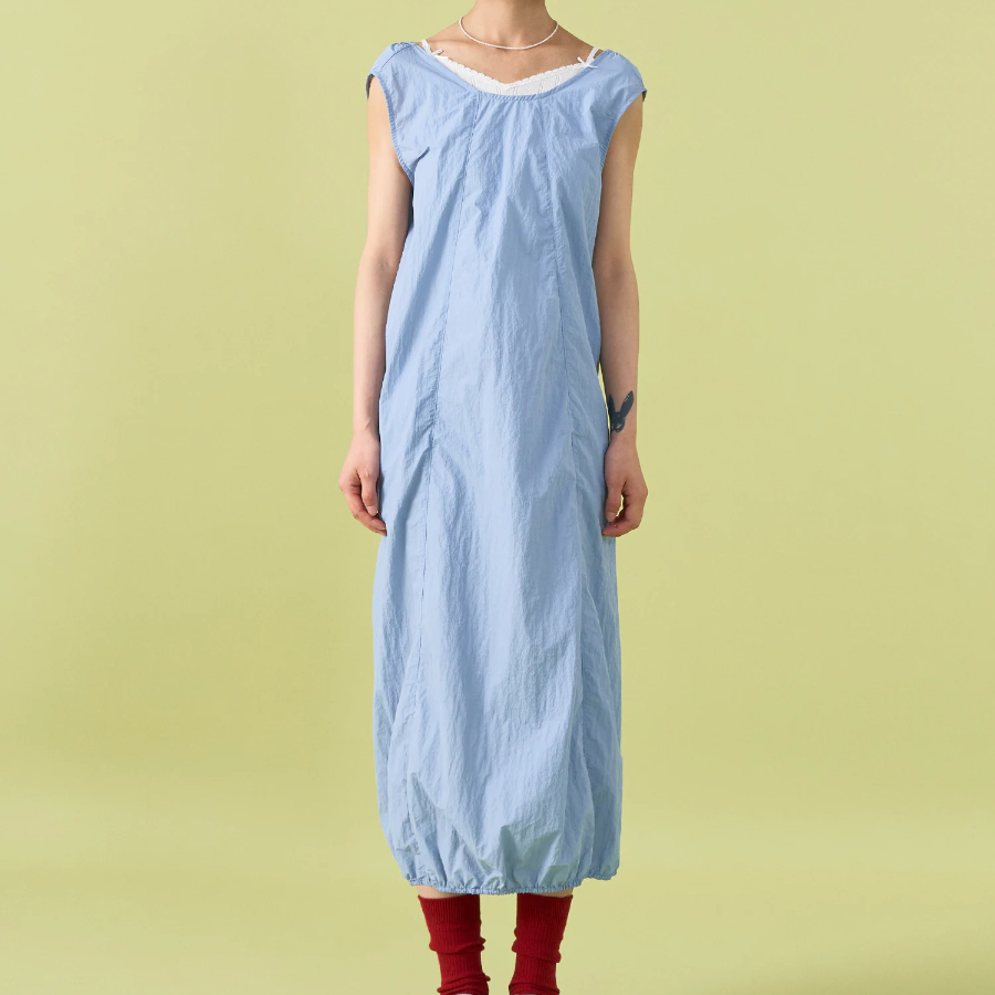 8 seconds Volume Long Dress — Sky Blue