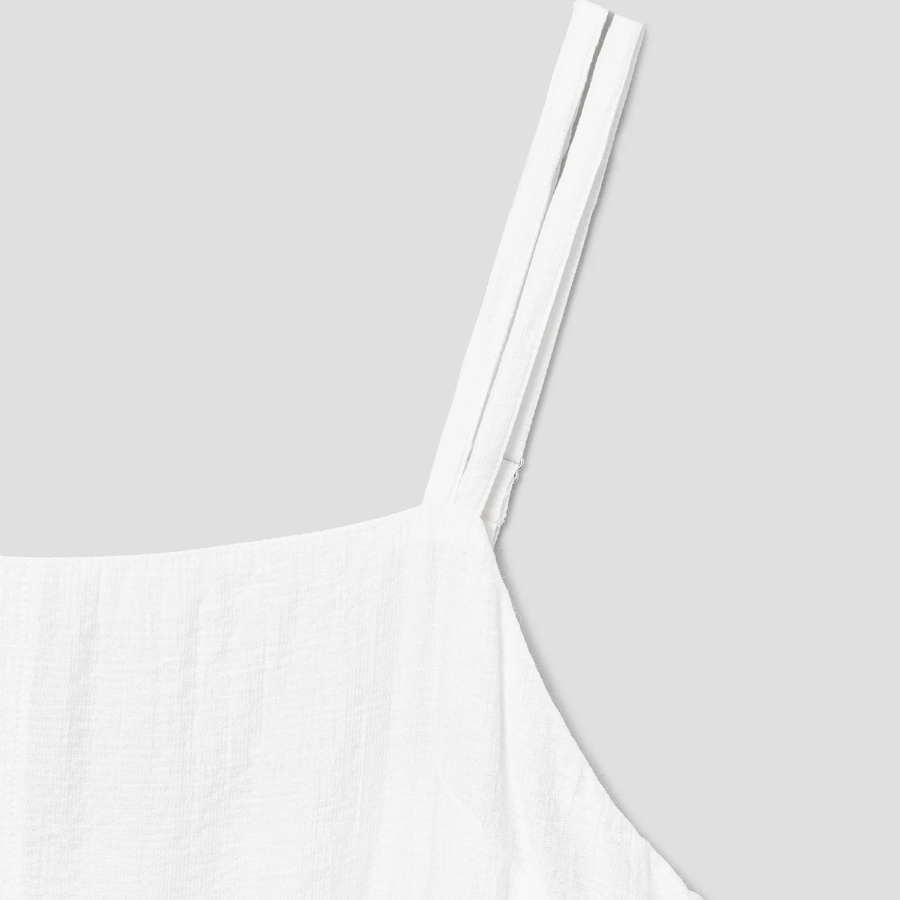 8 seconds Sleeveless Layered Dress — White