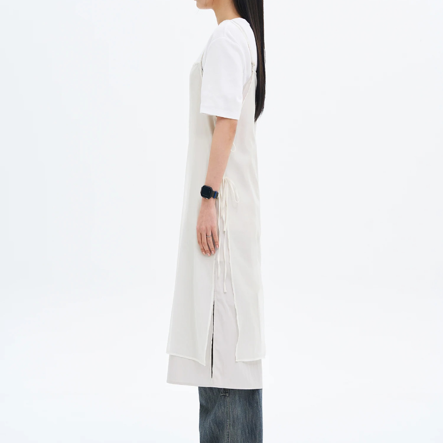 8 seconds Sheer Layered Dress — Ivory