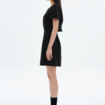 8 seconds Mini Short Sleeve Dress — Black