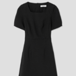 8 seconds Mini Short Sleeve Dress — Black