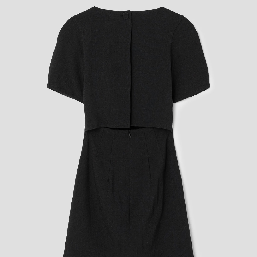 8 seconds Mini Short Sleeve Dress — Black