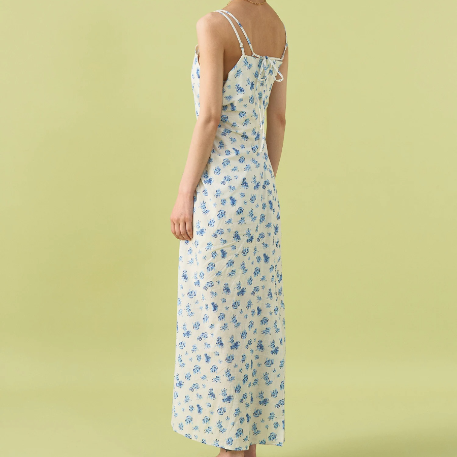 8 seconds Sleeveless Pattern Print Dress — Ivory