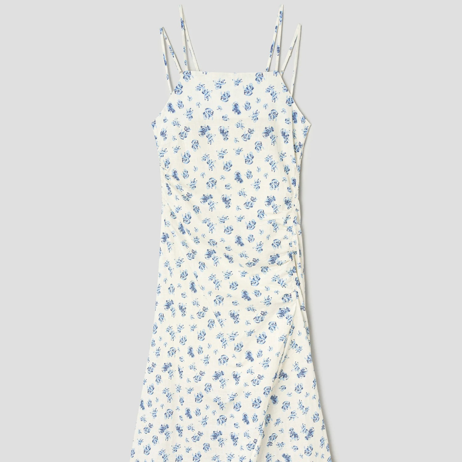 8 seconds Sleeveless Pattern Print Dress — Ivory