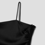 8 seconds Satin Sleeveless Long Dress — Black