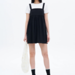 8 seconds Back Ribbon Mini Dress — Black