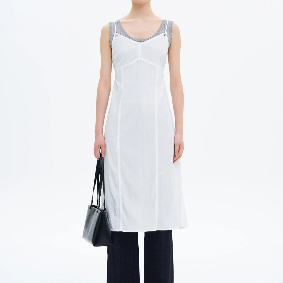 8 seconds Sheer Dress — White