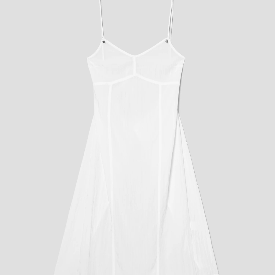 8 seconds Sheer Dress — White